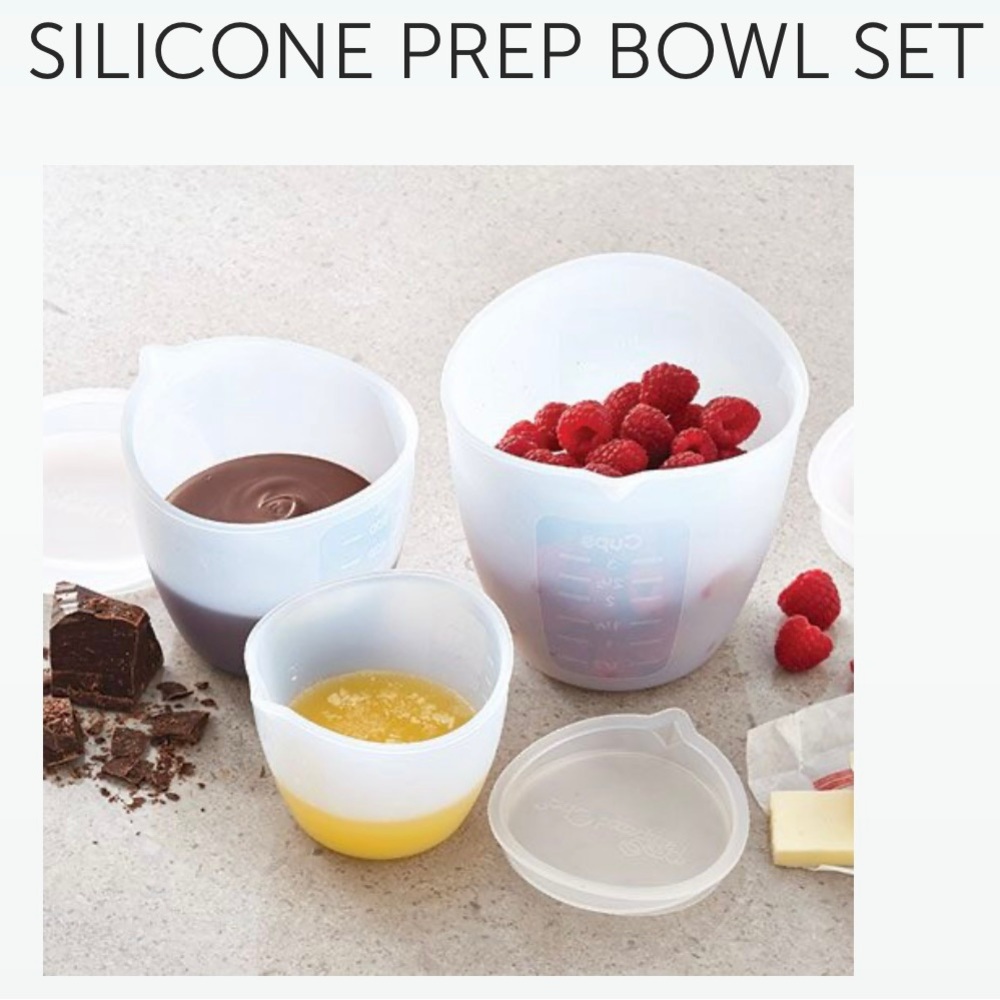 Pampered Chef Silicone Prep Bowl Set